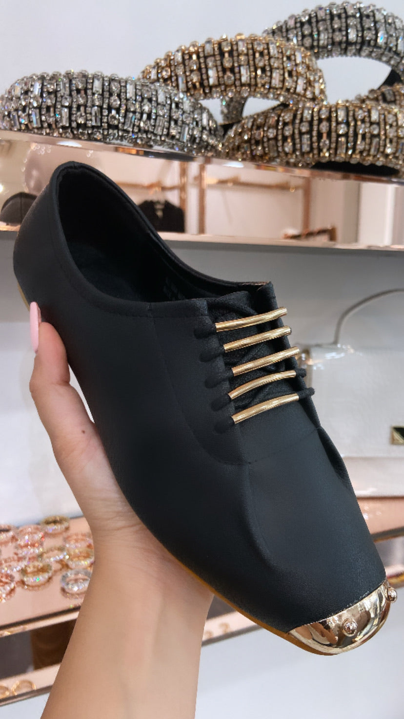 'LILY' Laced Shoes in BLACK